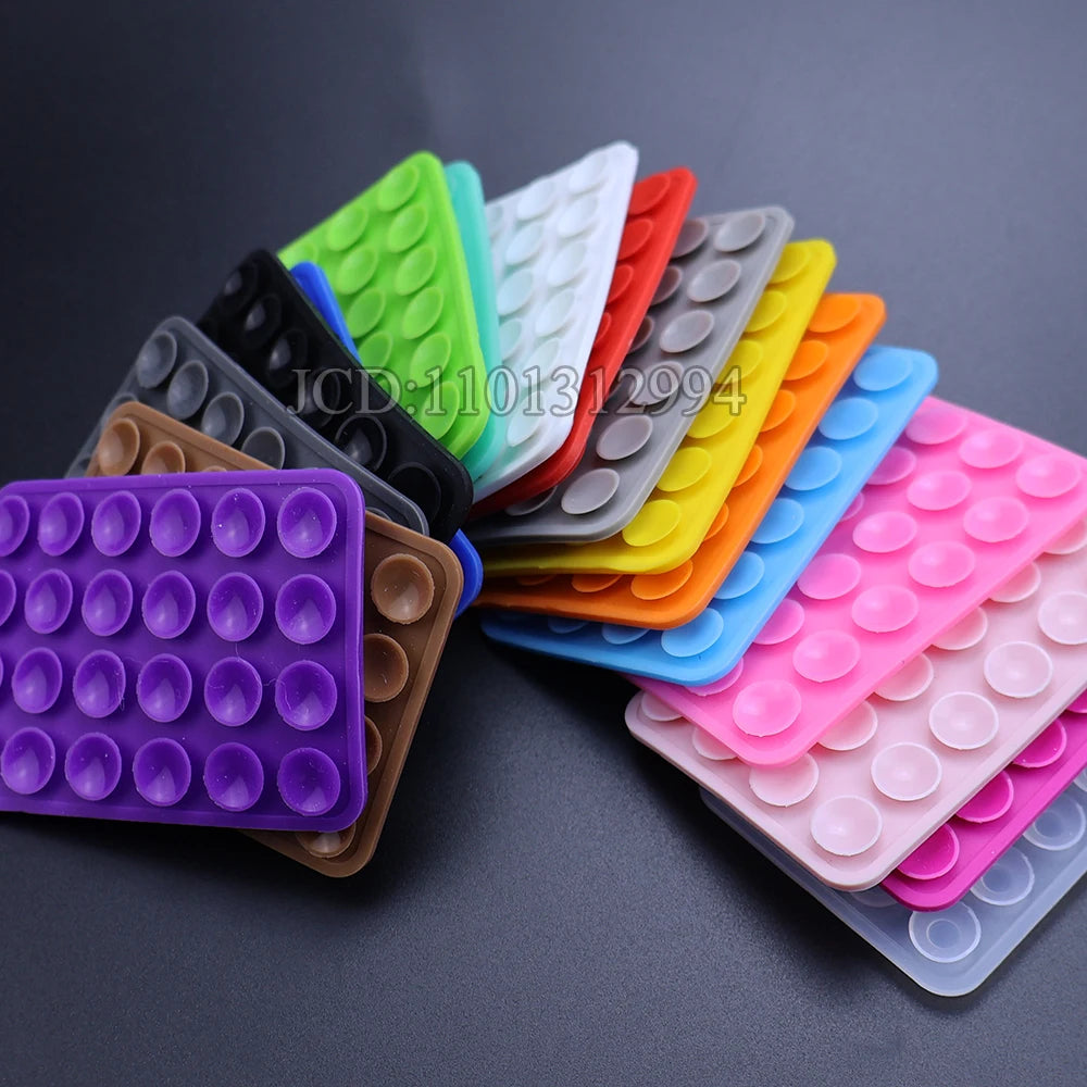 Silicone Mobile Phone Fixing Suction Cup Double Sided Fixed Pad Car Mounted Bracket Phone Case Universal Anti Slip Suction Cup