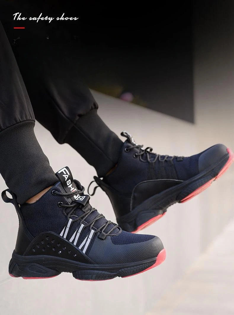 Men's Safety Work Shoes Indestructible Steel Toe Anti-puncture Comfort Protection Boots Outdoor Shoes Four Seasons Men Shoes