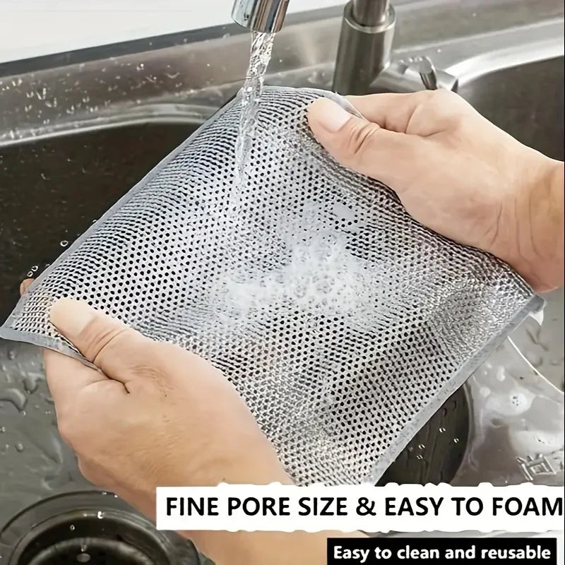 5/10pcs Dishcloth, Reusable Cleaning Cloth, Multifunctional Cleaning Cloth for Tableware, Sink, Counter and Cooktop.
