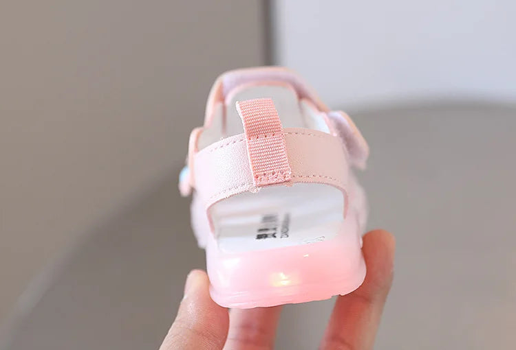 Sandals Kids Shoe Colorful Boys Girls with Light on Kids Sandals Soft Soled Casual Style Shoe Sneakers Kids сандалии для девочек