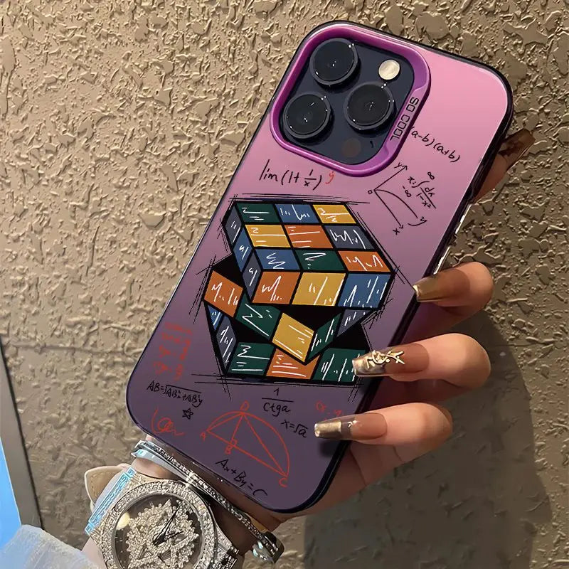 2024 NEW Cool Magic Cube Phone Case For iPhone 16 15 14 13 12 11 Pro Max XR XS MAX 7 8 Plus MINI Y2K  Boy Anti Fall Back Cover
