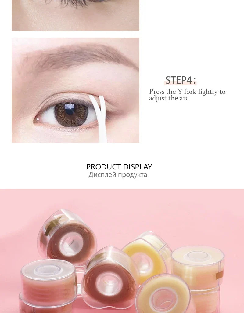 600 pcs Double Fold Eyelid Tape Sticker Invisible Lace Eyelash Extension Self-adhesive Under Eye Lashes Shadow Patch Beauty Tool