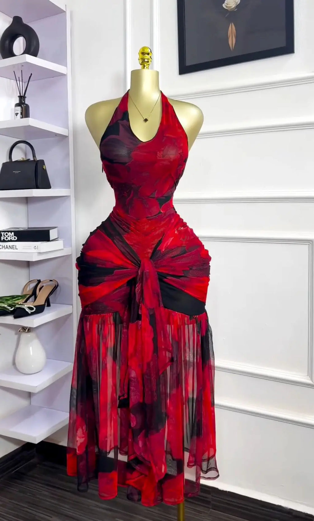 CM.YAYA Women Halter Neck Backless Ruched Stacked Sleeveless Mesh Long Maxi Dress 2025 Birthday Even Sexy Party Dresses Vestidos