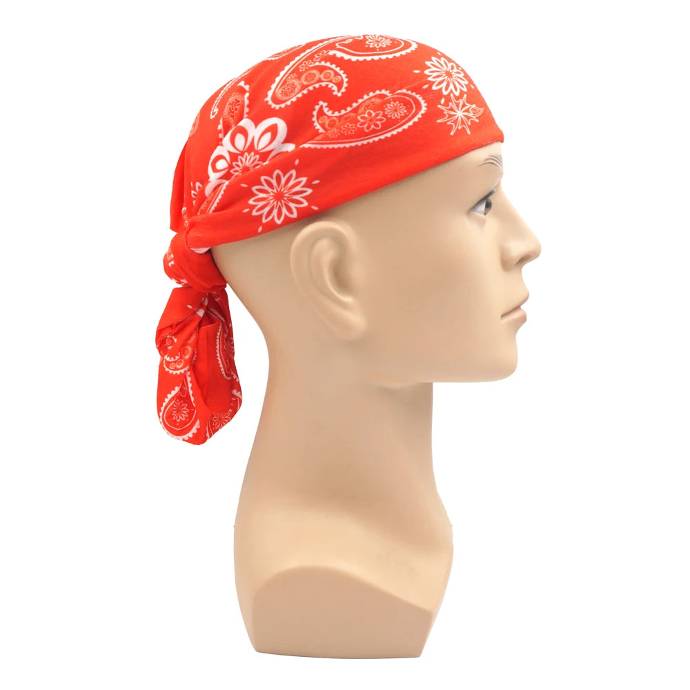 Red Bandana Face Mask Cycing Hiking Running Yoga Hair Bandannas Headband for Women Men Cooling Neck Gaiter Covering Balaclava