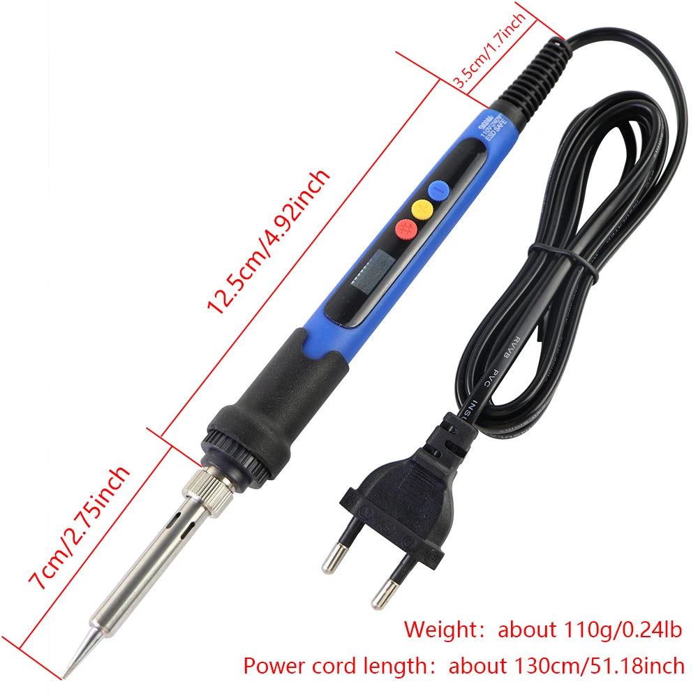 90W Digital Electric Soldering Iron Set With Adjustable Temperature Fast Heat Electronic Repair Tool With Soldering Iron Head
