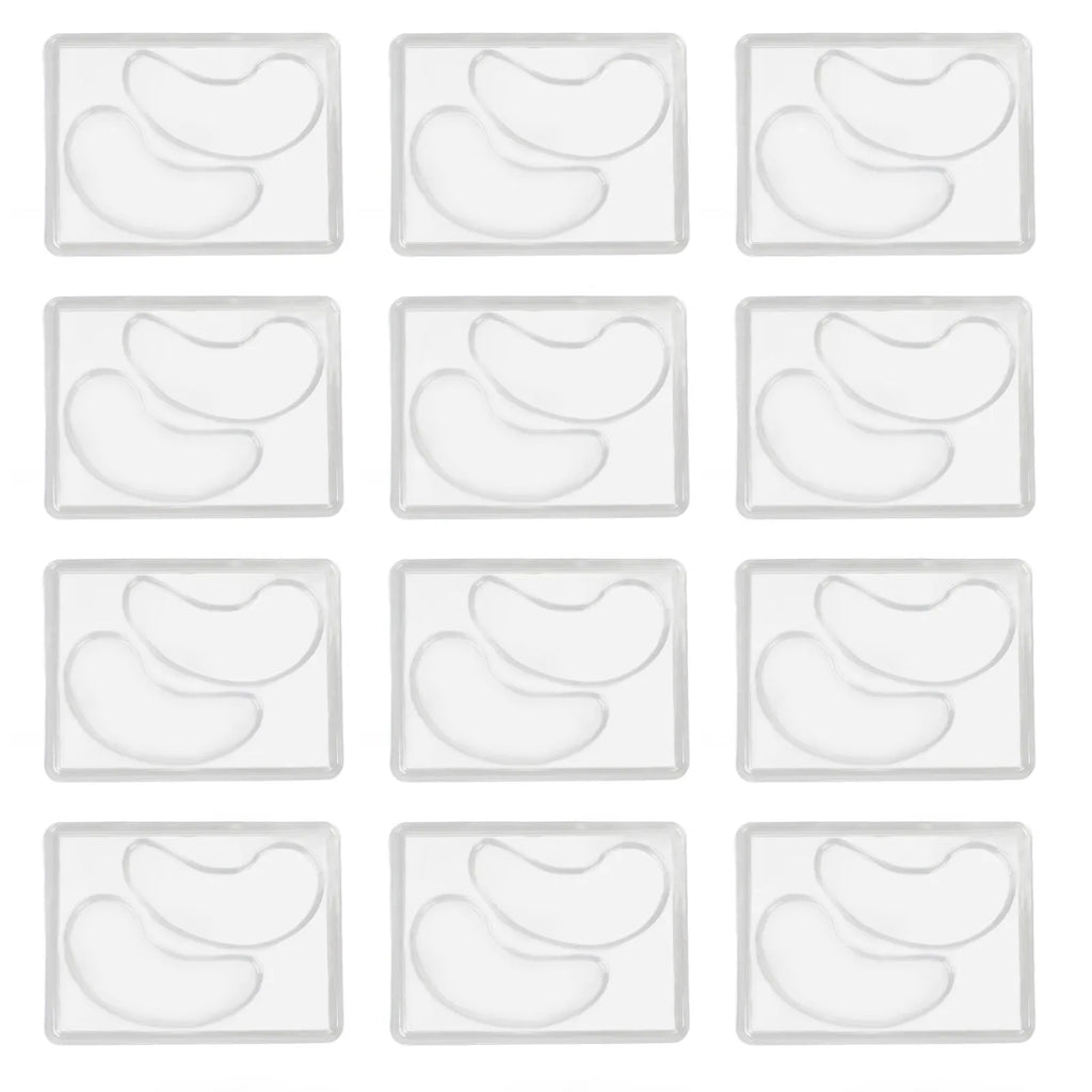 12Pcs Under Eye Patches Molds DIY Healthy Natural Reusable Transparent Eye Mask Patch Tray Plate Face Mask Patch Molds