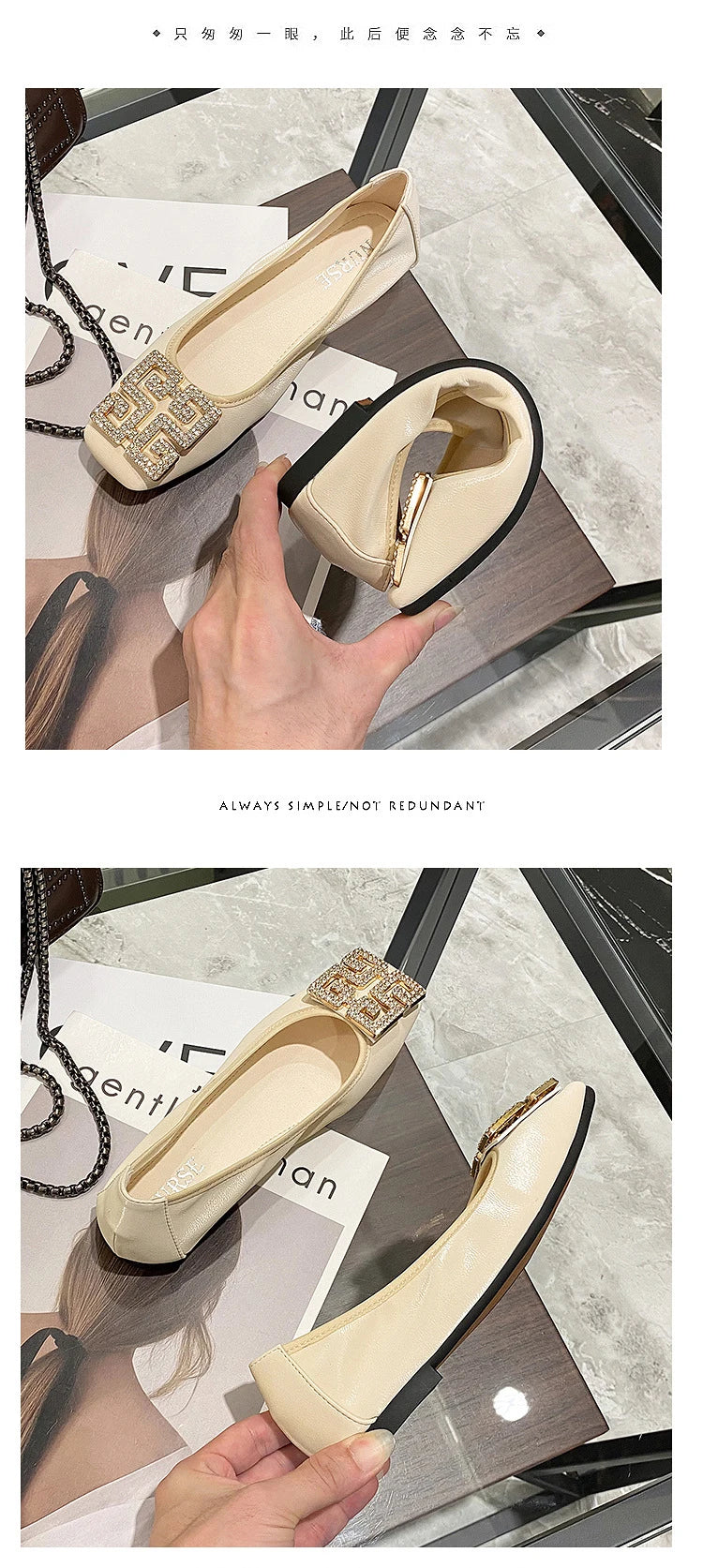 Comemore Leather Slip on Shoes for Women Ballet Flats Shallow Female Flat Shoe Red 2024 Spring Summer Fashion Women's Moccasins