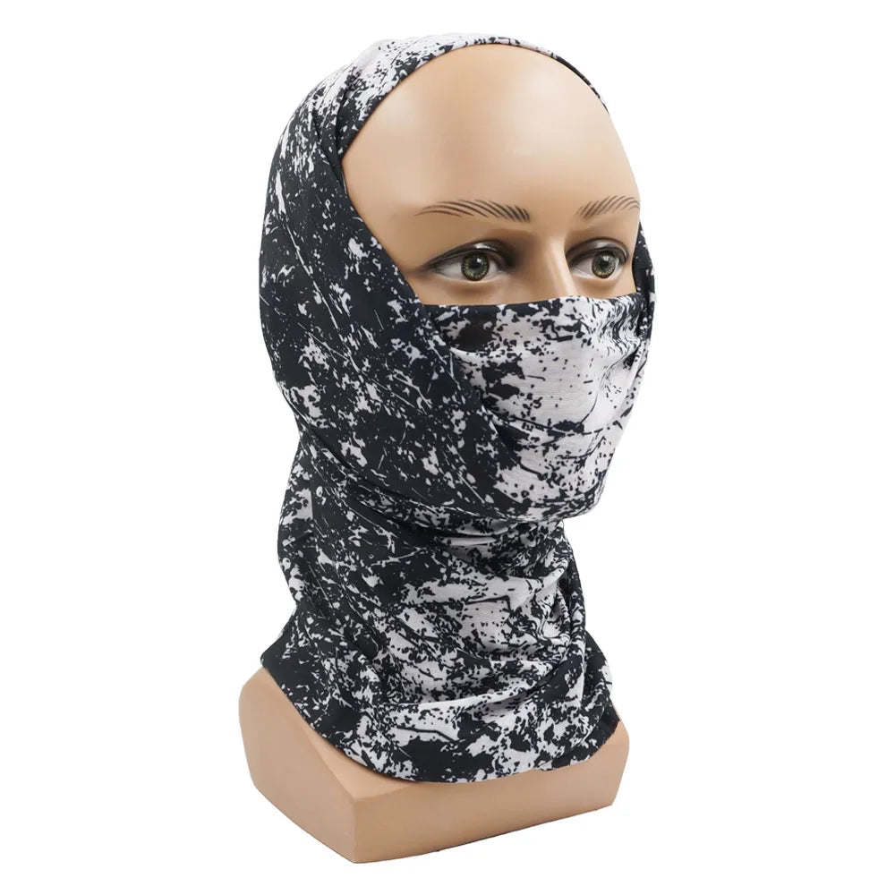 Dark Color Tube Neckchief Outdoor Sports Hair Neck Bandana Gaiter Black Grey Cycling Scarf Hiking Running Headband Men Face Mask