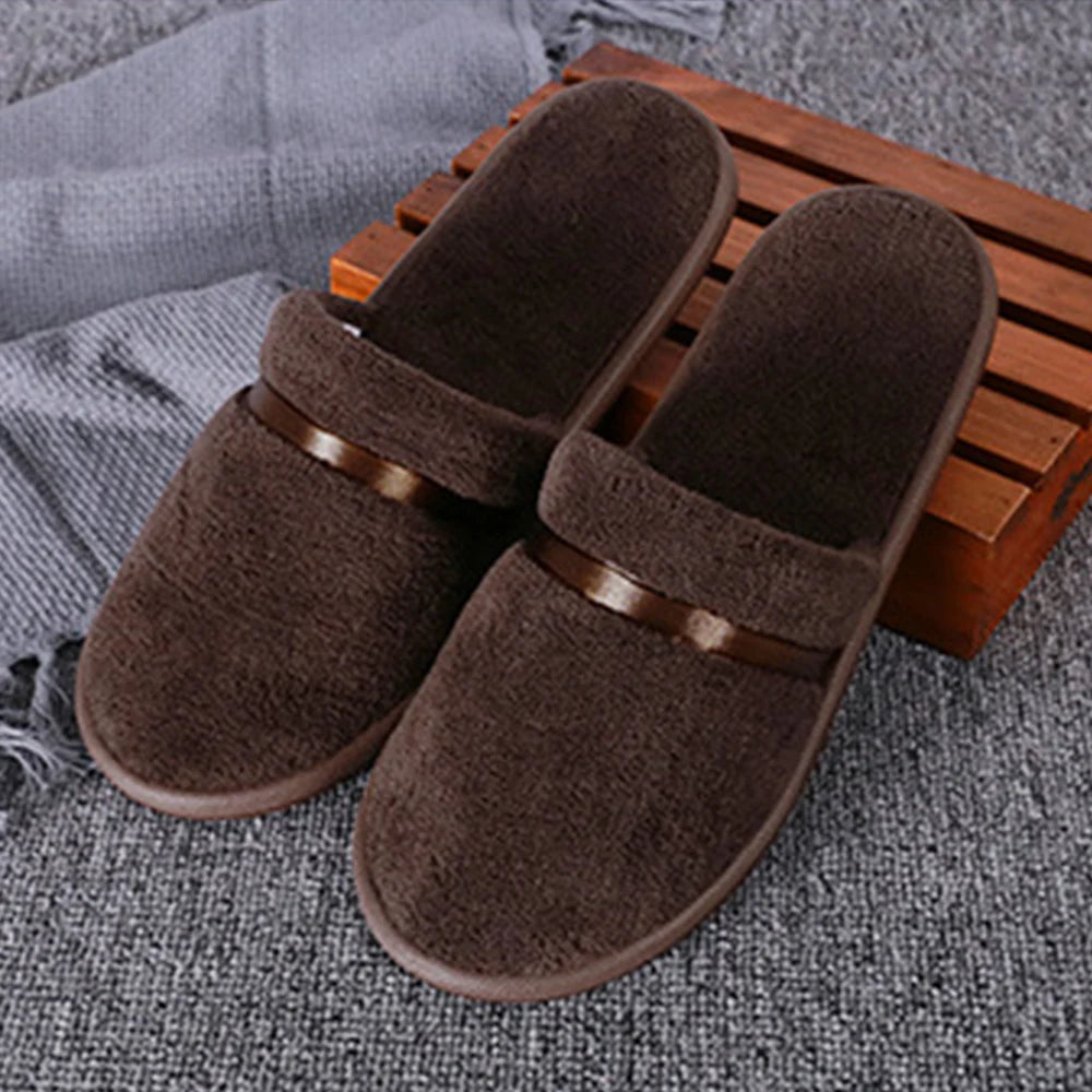 Women Plush Home slippers Spring Warm Fuzzy Slipper Indoor Closed Toe Shoes Household Non Slip Slippers Bedroom Slience slides