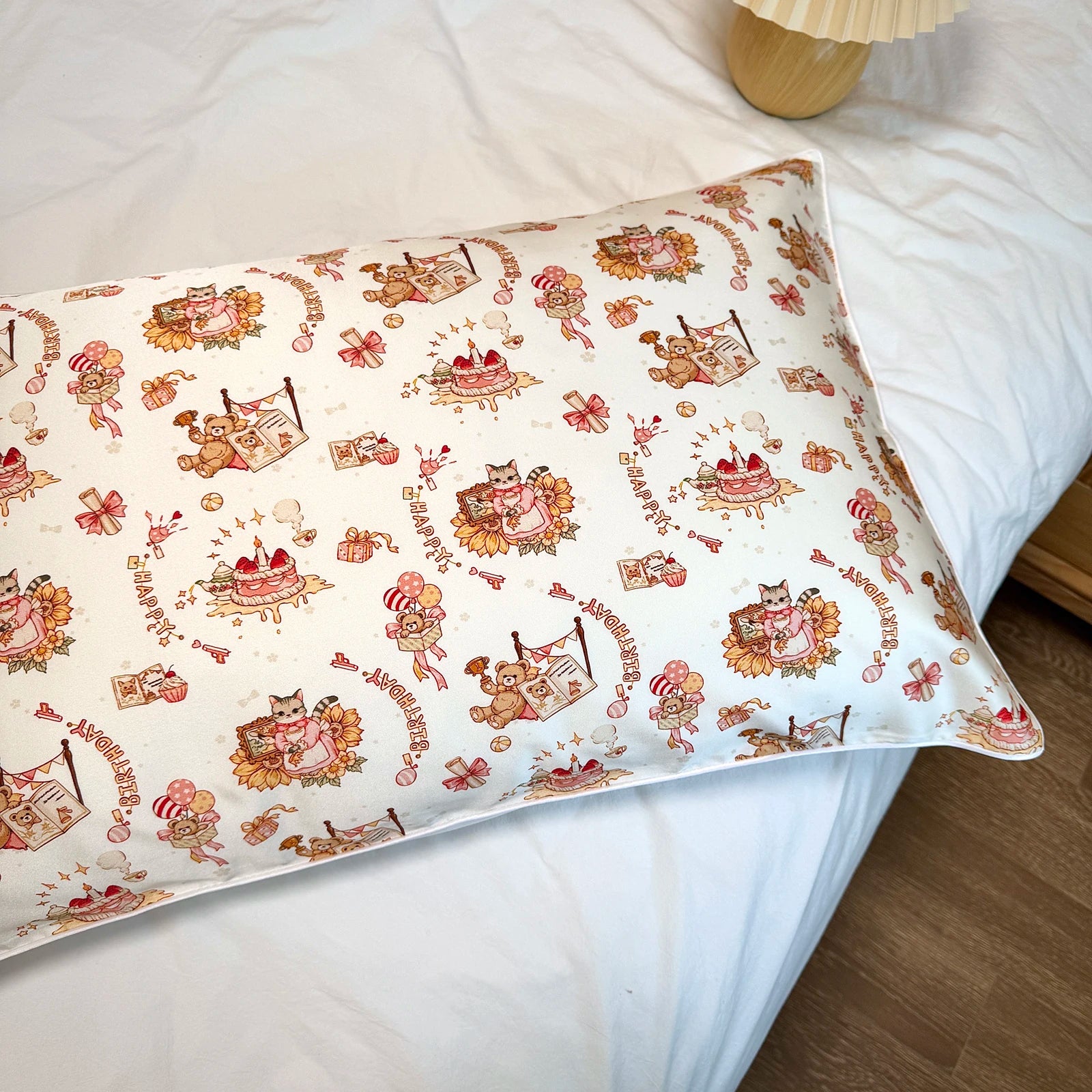 25 Momme Pure Natural Silk Pillow Case Envelope Design Printed Pillow Case Skincare Smooth Single sided Mulberry Silk Pillowcase