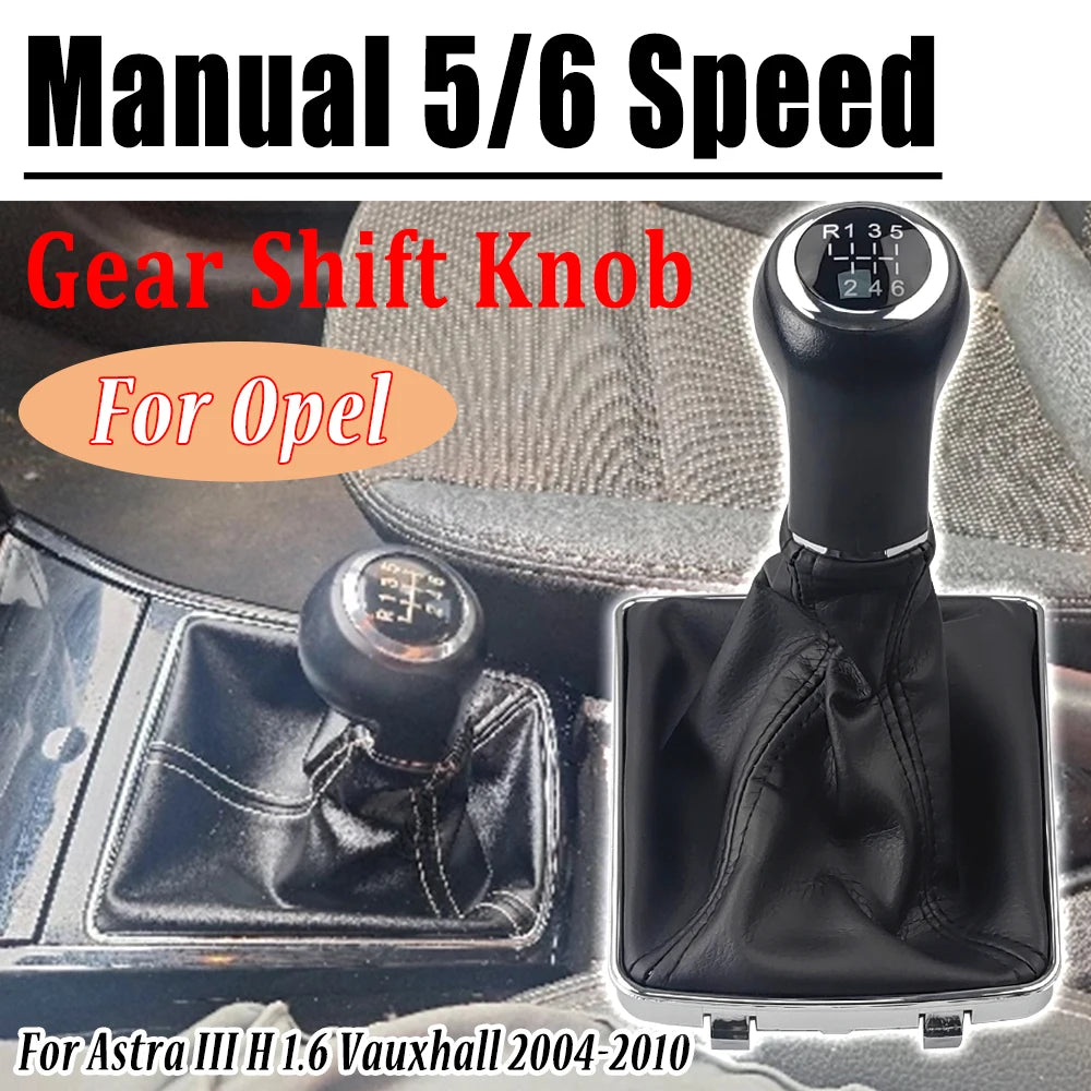 Top quality Gear Lever Shift Knob Boot Case Collar Parking Handbrake Cover For OPEL ASTRA III H 1.6 VAUXHALL 2004-2010