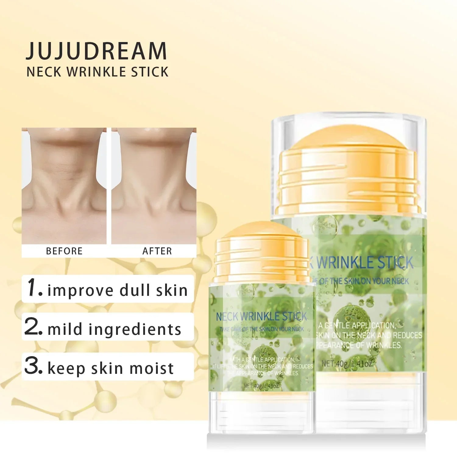 Neck Wrinkle Stick – Neck & Hand Care, Gentle & Low-Irritation, Whitening, DIY Skincare, Certified, Unisex, For All Skin Types