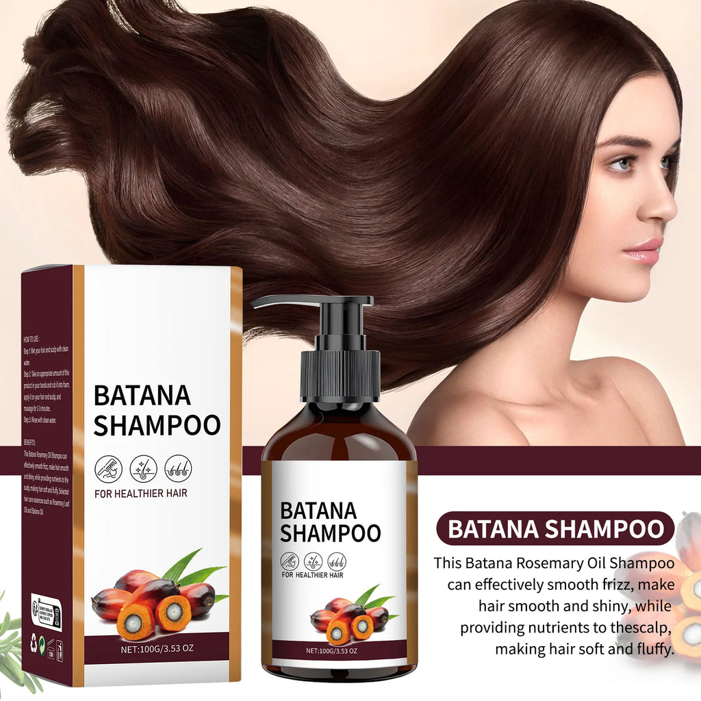 100ML Batana Oil Shampoo Deep Moisturizing Smooth Thick Hair Growth for  Anti Frizz Anti Hair Loss Damaged Hair Keratin Care
