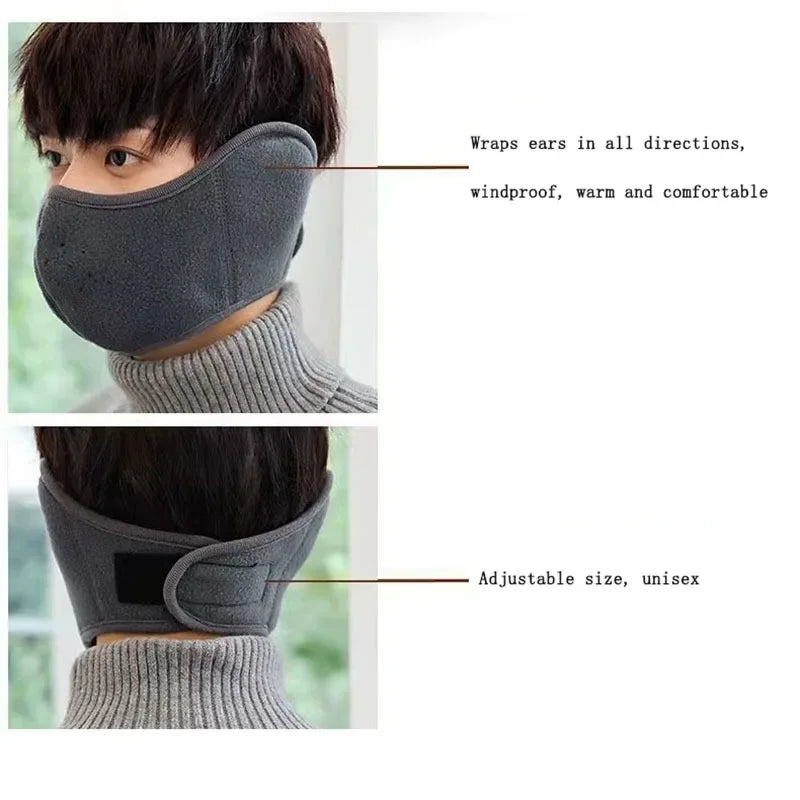 Bicycle Face Mask Outdoor Skiing and Cycling Thermal Windproof Ear Mask Motion Breathable Riding and Cold Proof Mask in Winter