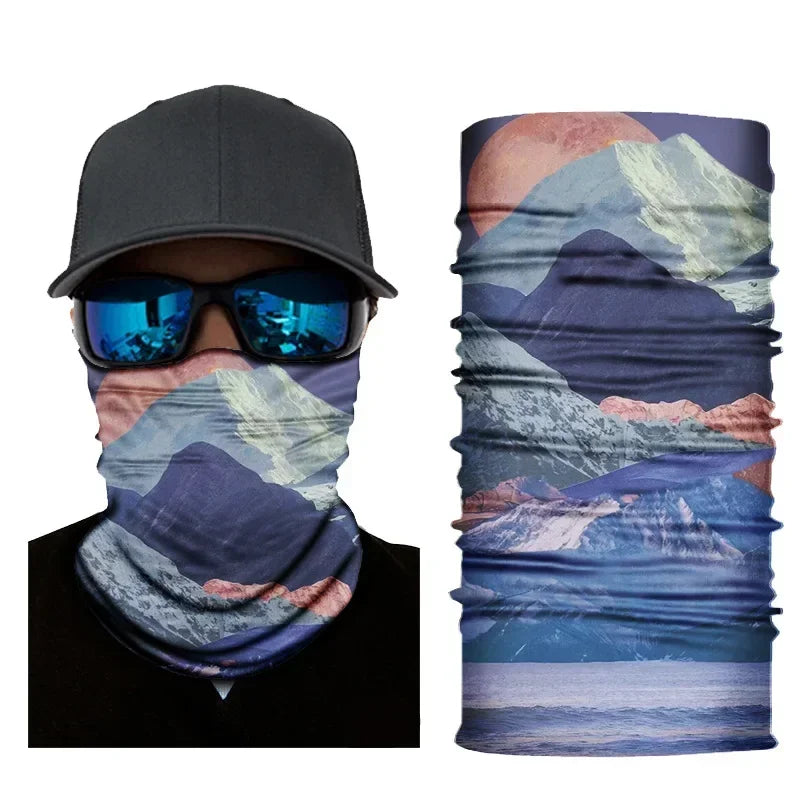 3D Fashion Cycling Face Mask Riding Scarf Breathable Seamless Neck Gaiter Women Bandana Headwear Headband Snood Ski Masks
