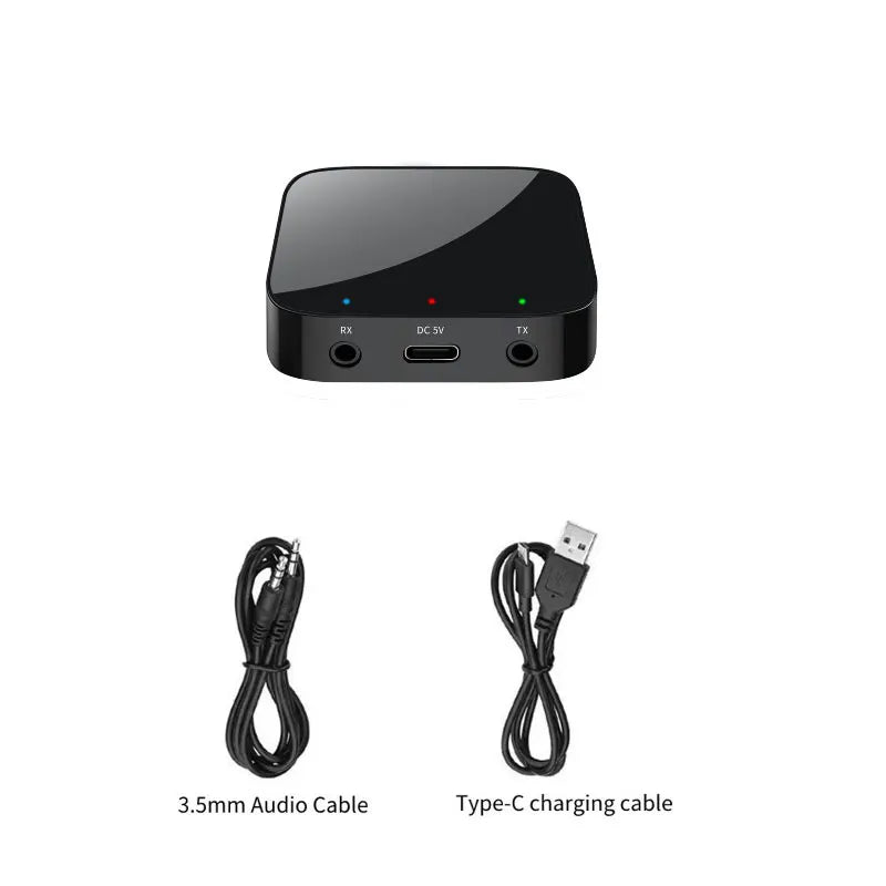 Bluetooth 5.3 Car Transmitter and Receiver Wireless 3.5mm Aux Audio Adapter Bluetooth Car Music Receiver for Headphones Speaker