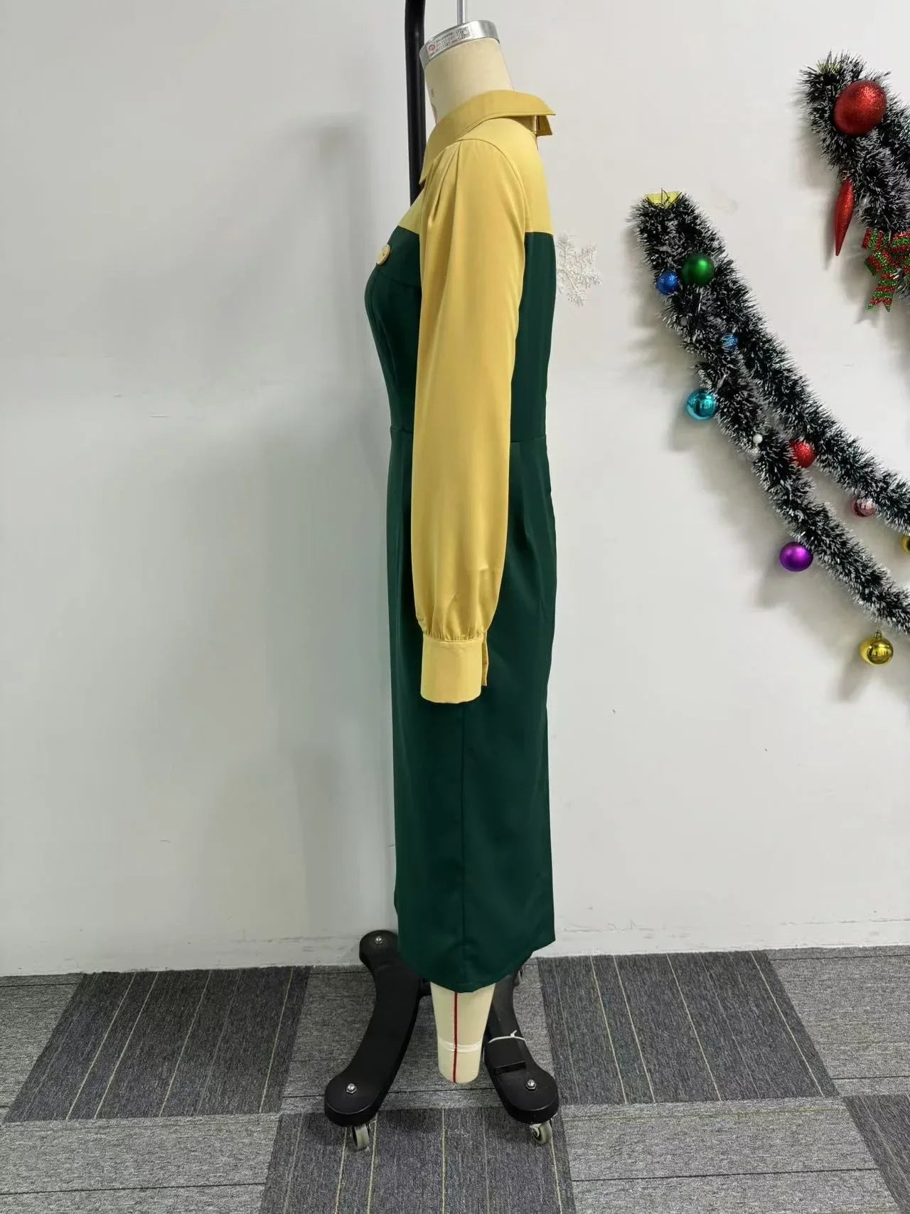 Fashion Women Long Sleeve Turn-down Collar Shirt Maxi Dress 2025 African OL Work Night Club Party Street Long Dresses