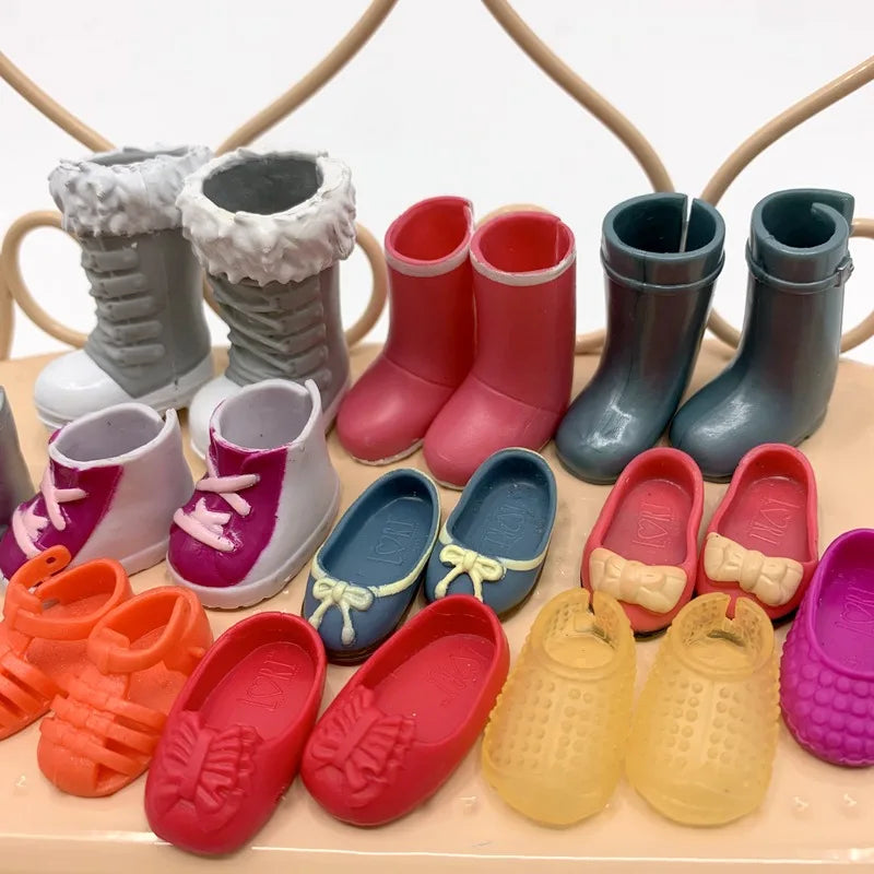 all kinds of shoes for Mini OG Doll American Doll 15CM doll Accessories Plastic Shoes Bag Glasses Boots Sandals Replaceable