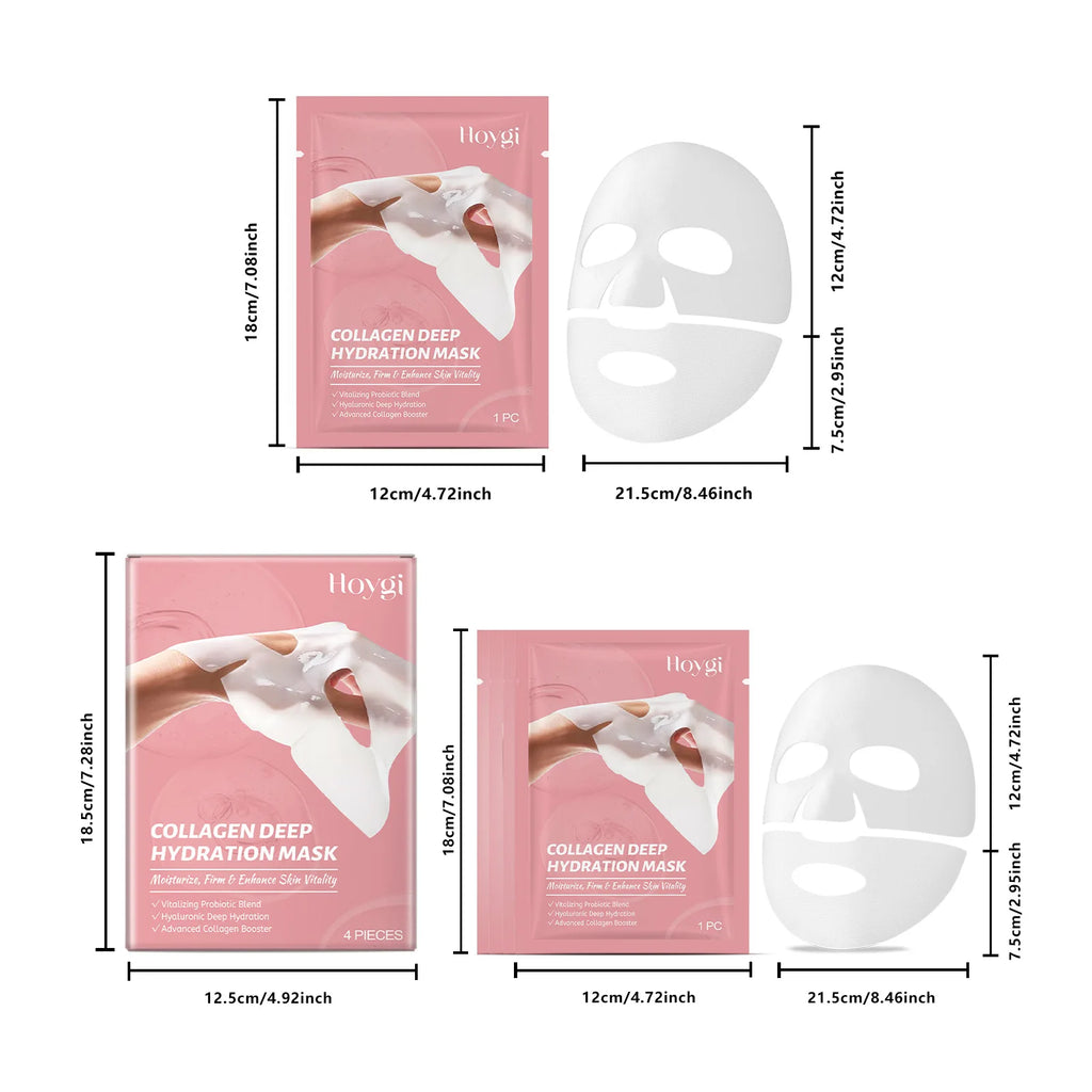 Collagen Face Mask Anti Aging Firming Moisturizing Refreshing Shrink Pore Brightening Overnight Mask Hyaluronic Acid Facial Mask