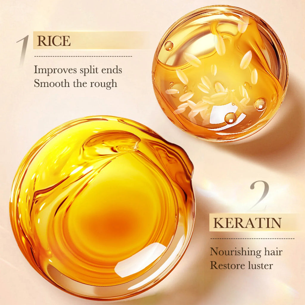 70ml Bioaqua Rice Hair Care Essential Oil Hair Growth Oil For Men And Women Hair Growth Oil Hair Care Curly Hair