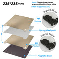 Spring Steel Smooth Sheet 235x235mm magnetic base Build Plate For Creality K1/ Ender3 V3-SE S1 S1 Pro PEI PEO Texture Pei