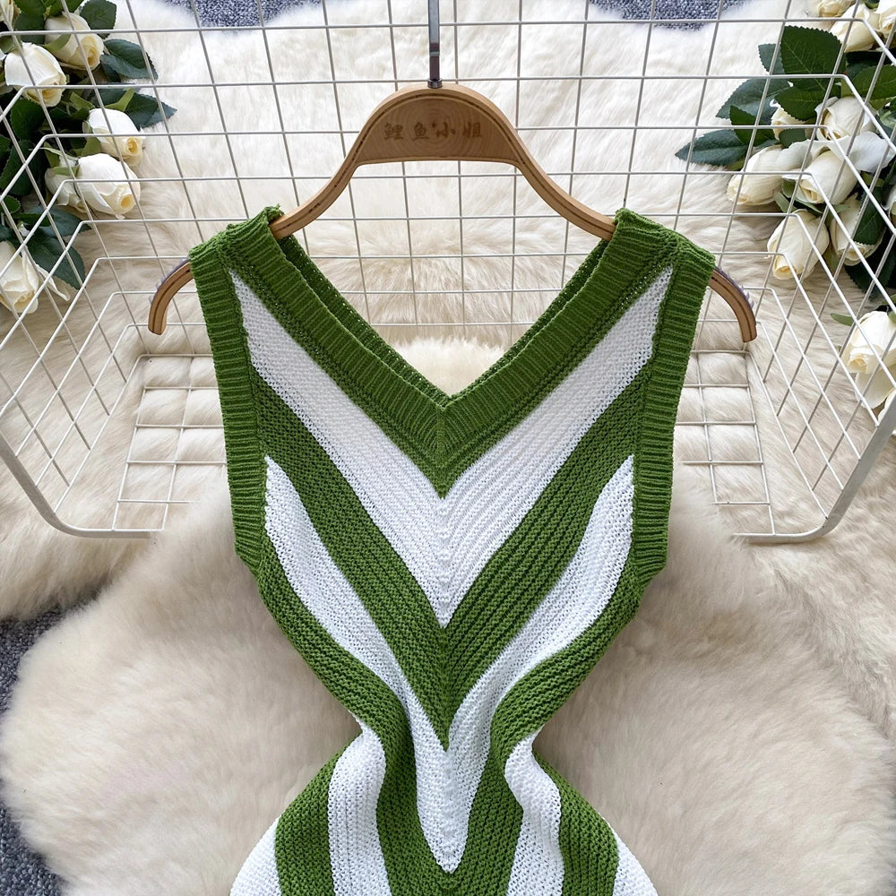 YuooMuoo Chic Fashion Sexy Package Hips Knitted Mini Dress 2025 New Summer Women Y2K Irregular Bodycon Party Dress Streetrwear
