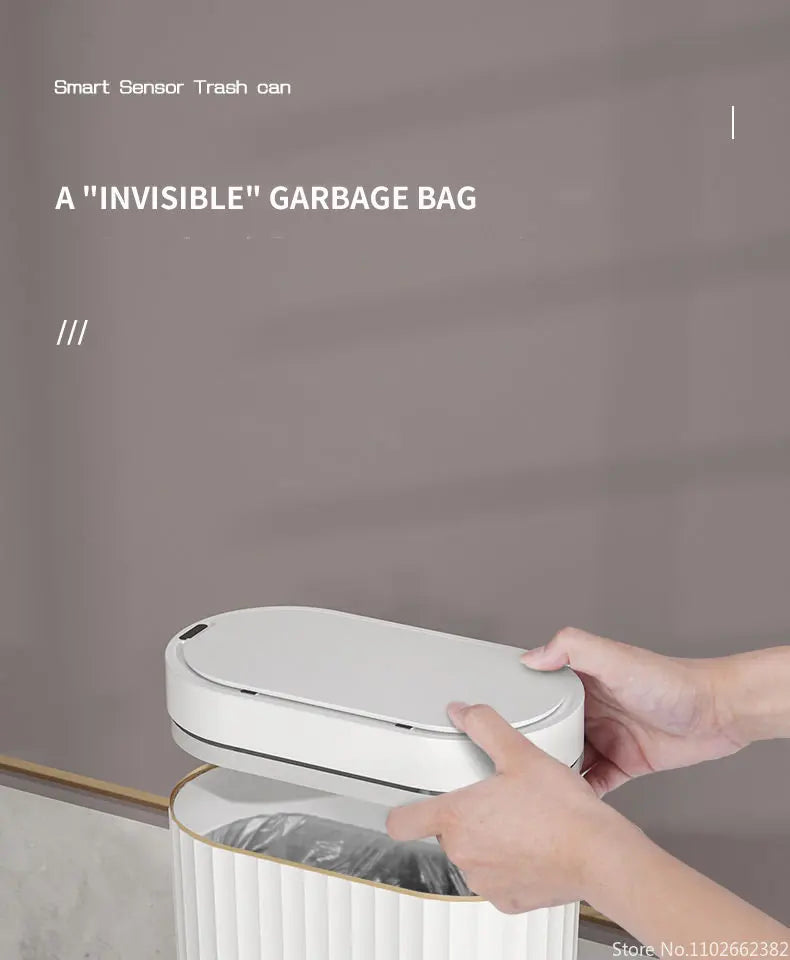 5L/7L/9L Smart Trash Can Electronic Automatic Smart Sensor Garbage Bin Household Toilet Waste Garbage Can for Kitchen Bathroom