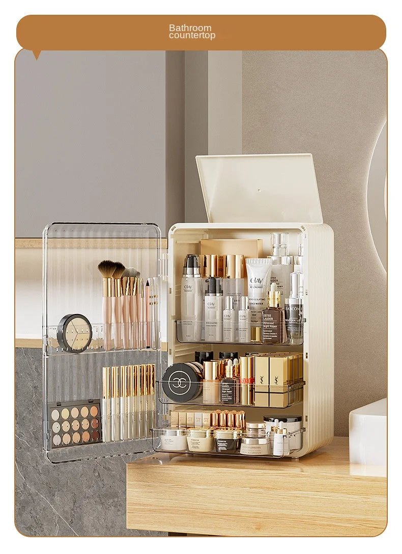 Moon Pattern Makeup Organizer and Storage Cosmetics Skincare Organizers with Lid and Drawers Cosmetic Display Cases Girls Gifts