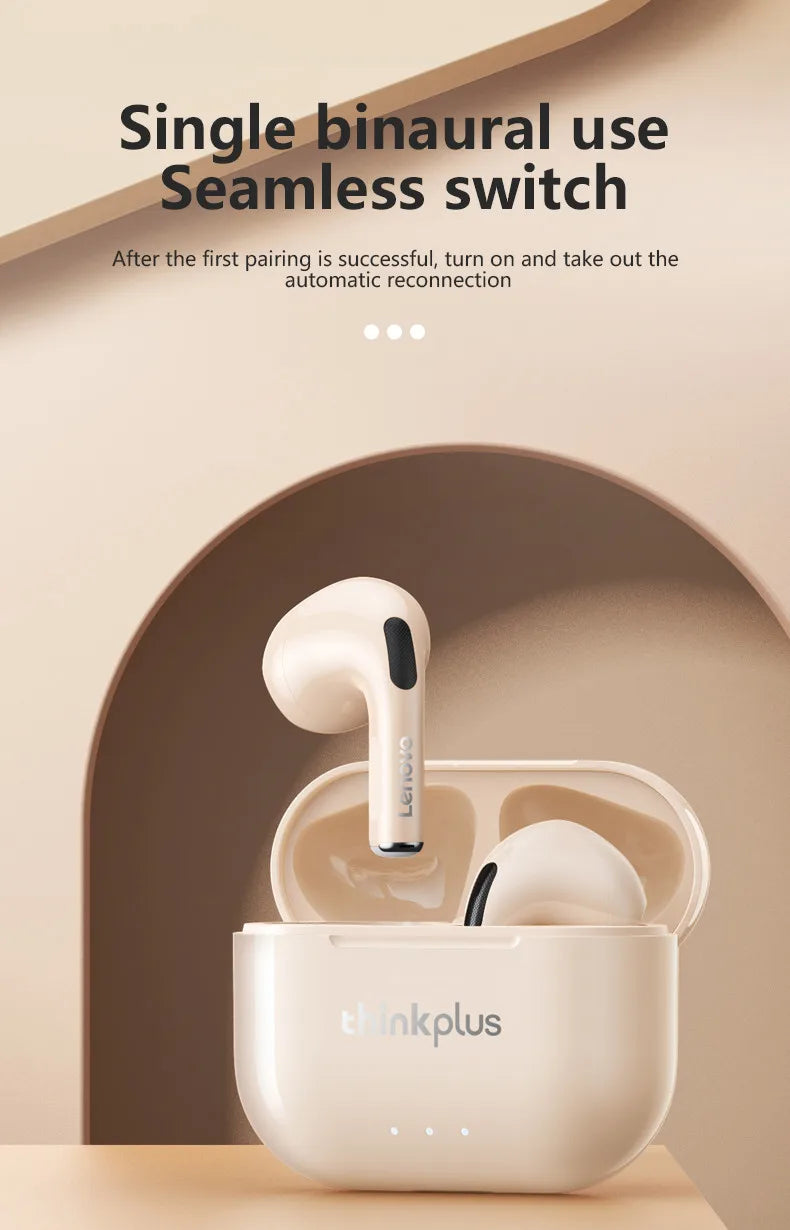 Choice Lenovo LP40 Plus Bluetooth Earphones Wireless Headset Stereo Gaming Sports Earbuds Noise Reduction Headphones With Mic