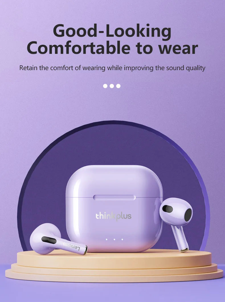 Choice Lenovo LP40 Plus Bluetooth Earphones Wireless Headset Stereo Gaming Sports Earbuds Noise Reduction Headphones With Mic
