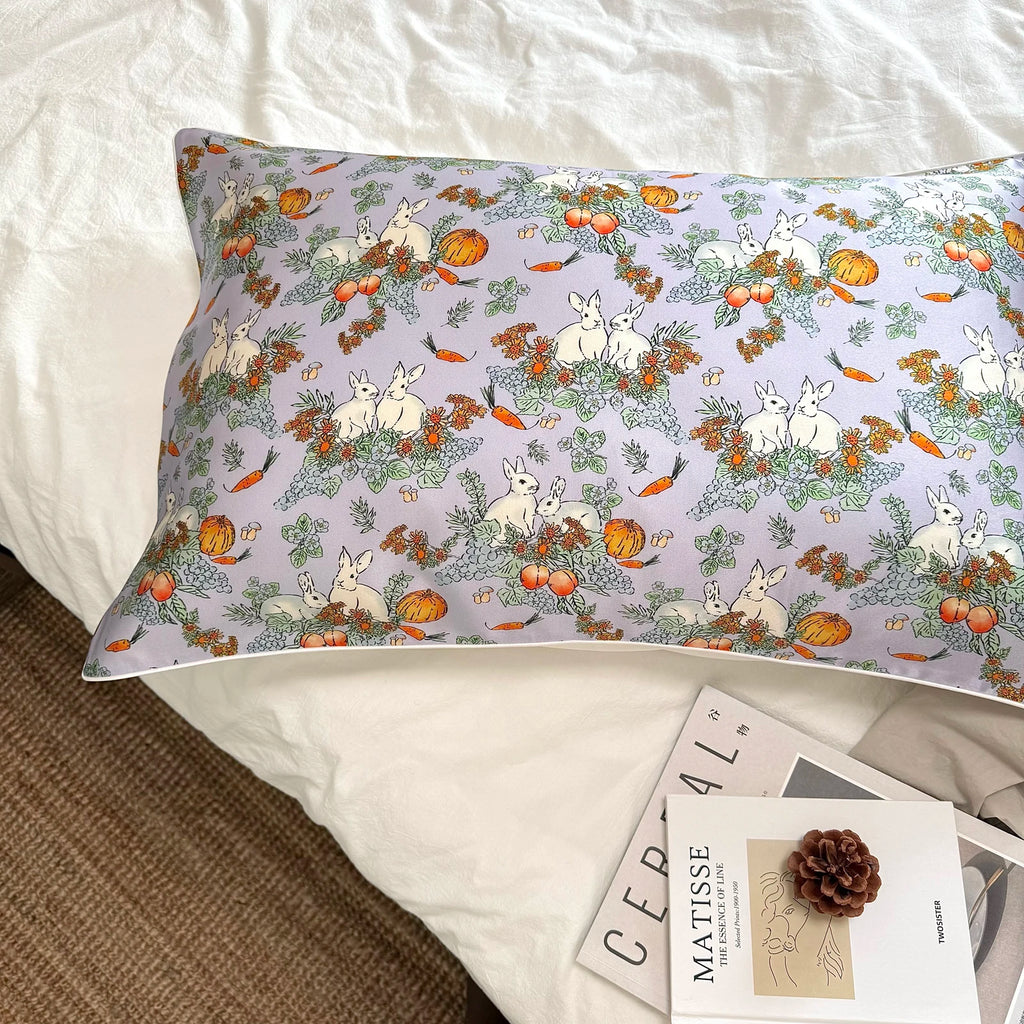 25 Momme Pure Natural Silk Pillow Case Envelope Design Printed Pillow Case Skincare Smooth Single sided Mulberry Silk Pillowcase