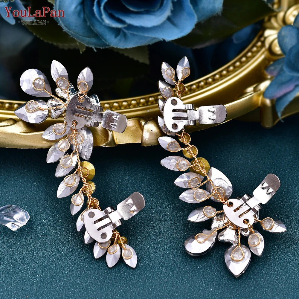 YouLaPan X35 2pc Removable Shoe Clip DIY High Heel Decoration Shoe Buckle Women Lady Shoes Clips Charms Bridal Buckle Clips