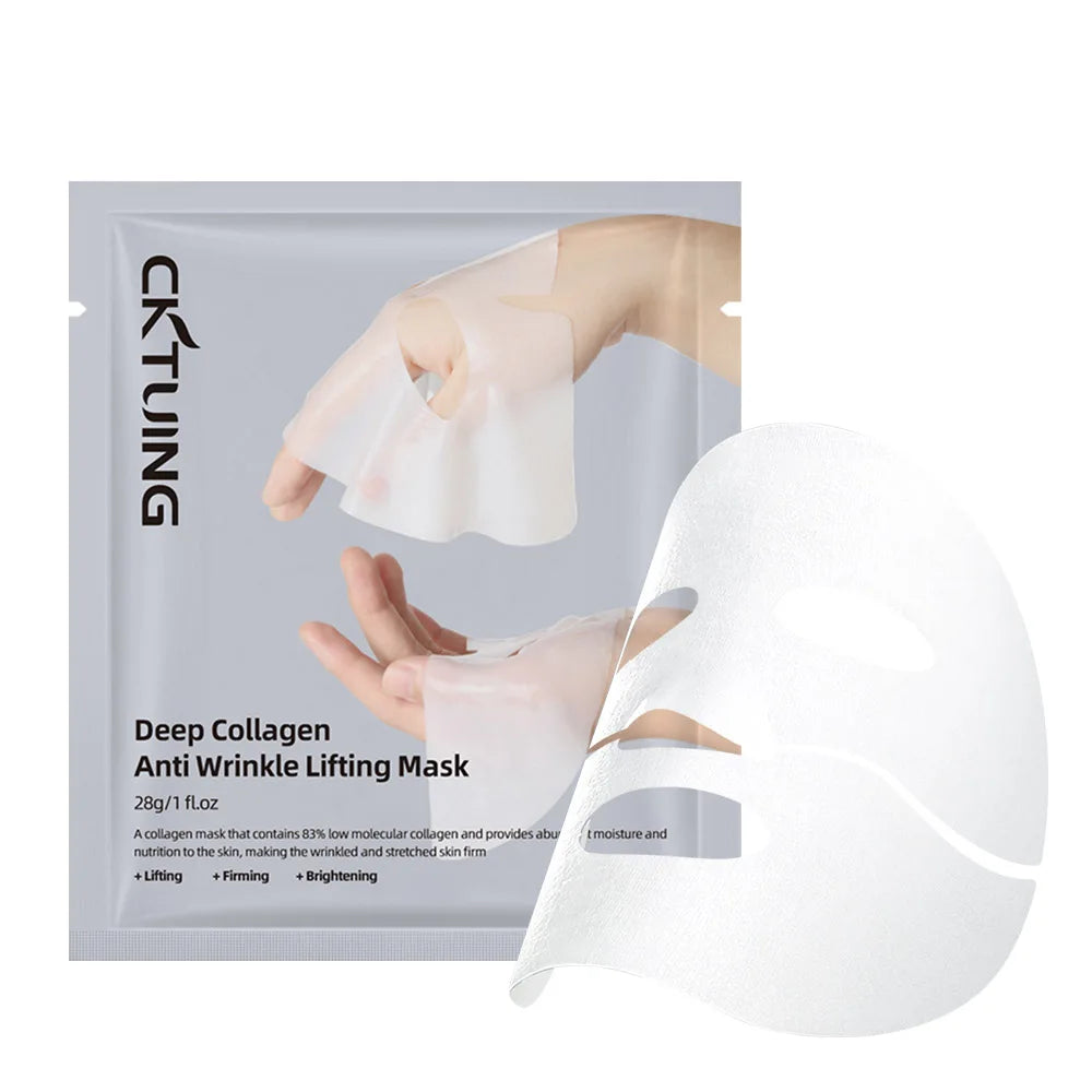 24/12Pcs Collagen Deep Mask Hydrating Face Mask Anti Wrinkle Lifting Mask Brighten Skin Tone Moisture & Smooth Skin Care Product