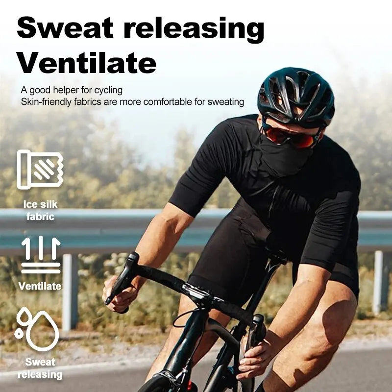 Cycling Face Mask Absorb Sweat Breathable Fishing Training Sport UV Face Scarf Neck Gaiter Summer Face Bandana