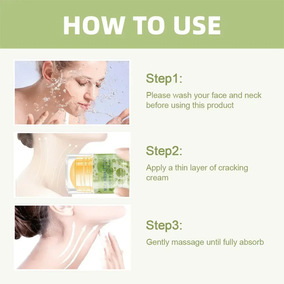 Neck Wrinkle Stick – Neck & Hand Care, Gentle & Low-Irritation, Whitening, DIY Skincare, Certified, Unisex, For All Skin Types
