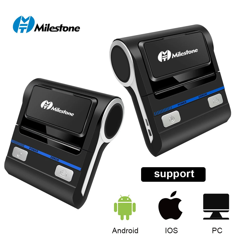 Milestone impresora portátil Cash Register Price Thermal Receipt Printer Impresora Termica Bluethoth кассовый аппарат طابعه Dtf