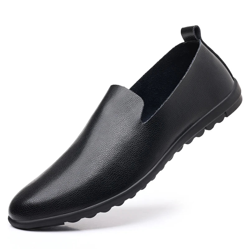 MAEDEF 2024 Summer Classic Fashion Mens Outdoor Leather High Quality Casual Shoes Slip on Soft Comfortable Lightweight Footwear