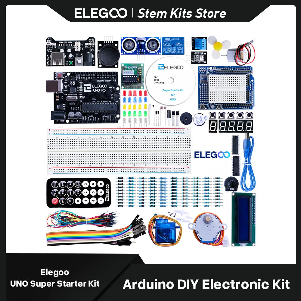 ELEGOO UNO Project Super Starter Kit with Tutorial and UNO R3 Compatible with Arduino IDE DIY Electronic Kit