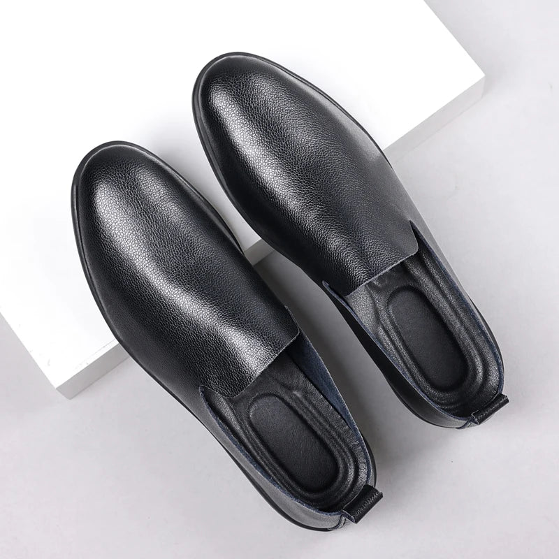 MAEDEF 2024 Summer Classic Fashion Mens Outdoor Leather High Quality Casual Shoes Slip on Soft Comfortable Lightweight Footwear