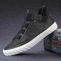 Retro High Top Men's Shoes Luxury Leather Casual Shoes Men British style Ankle Boots Comfortable Soft Men Sneakers New Moccasins