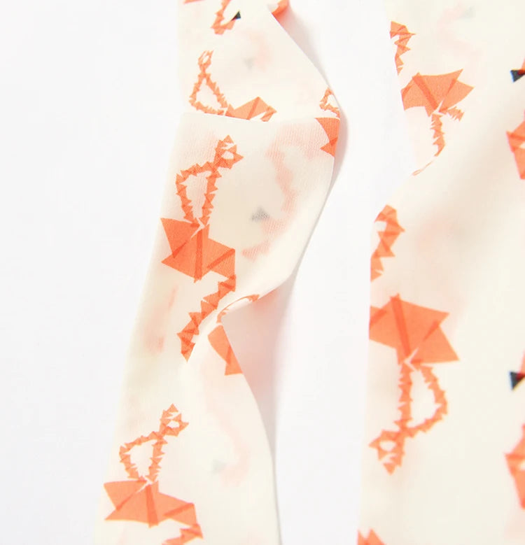 Summer Women Imitation Silk Dress Belt Variety Cute Double Printing Women Neckerchiefs Travel Bag Hats Ribbons Ladies Scarves