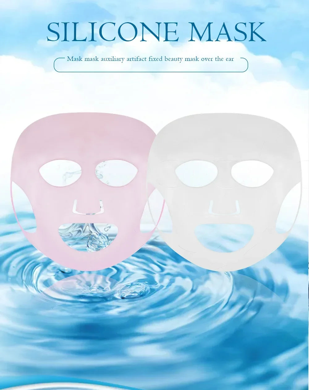 2025 Silicone Mask Reusable Cover Face Skin Care Hydrating Moisturizing Mask For Sheet Prevent Evaporation Steam Beauty Tool