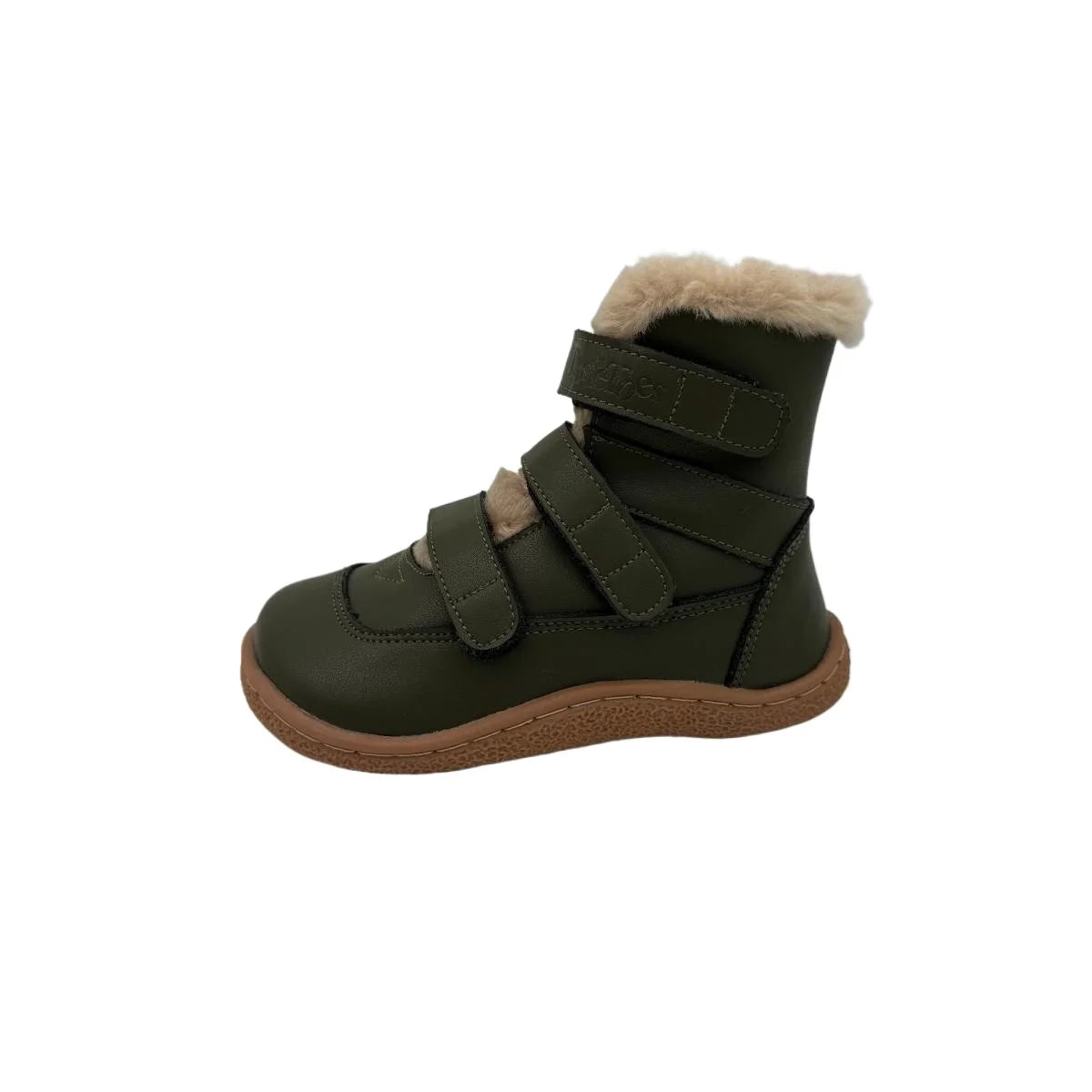 TipsieToes Top Brand Barefoot Genuine Leather Baby Toddler Girl Boy Kids Shoes For Fashion Winter Snow Boots 3 Straps Fur Inside