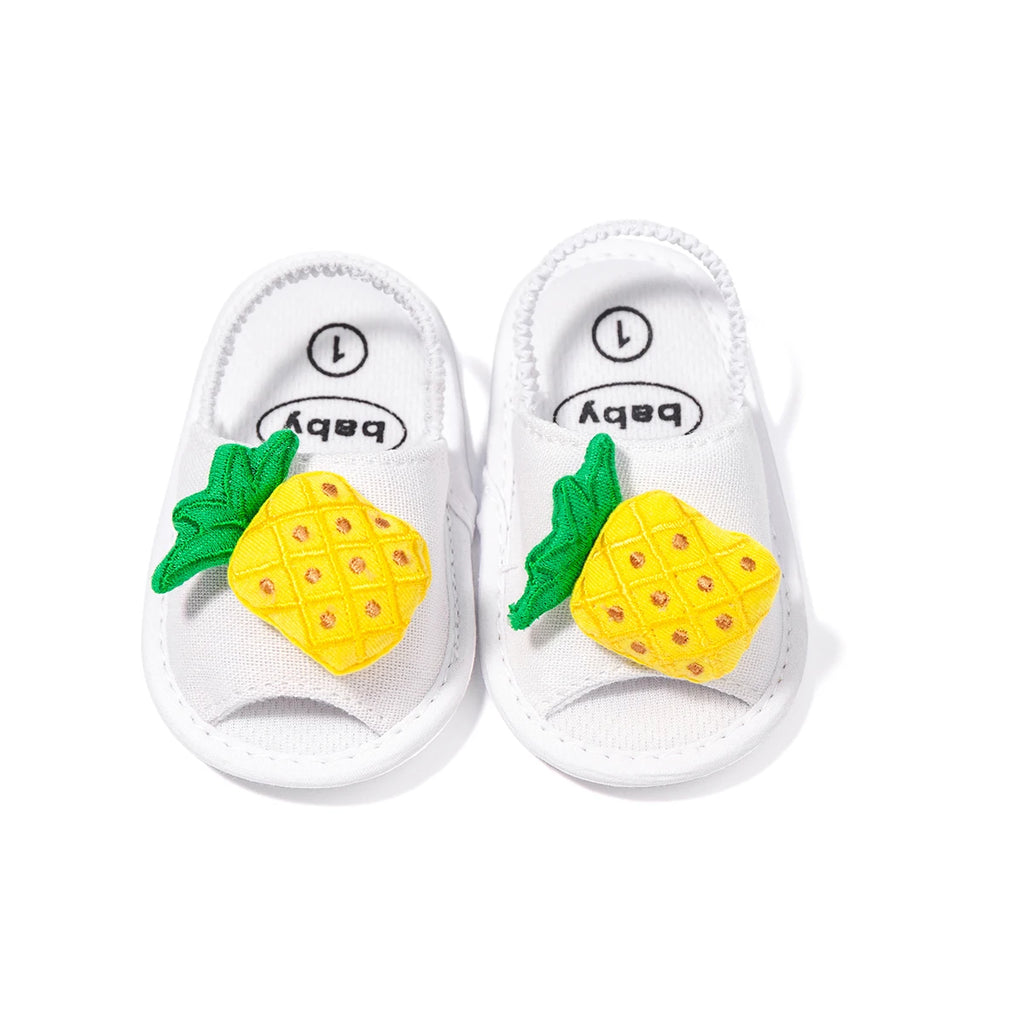 Meckior Summer Sandals Baby Boy Girl Shoes Fluff Baby Girl Slipper Animals Flower Anti-Slip First Walkers Crib Shoes