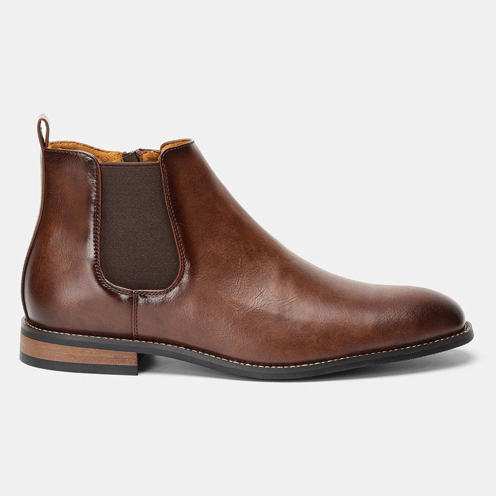 2025 New Chelsea Men Boots Fashion Brand Comfortable Leather Boots