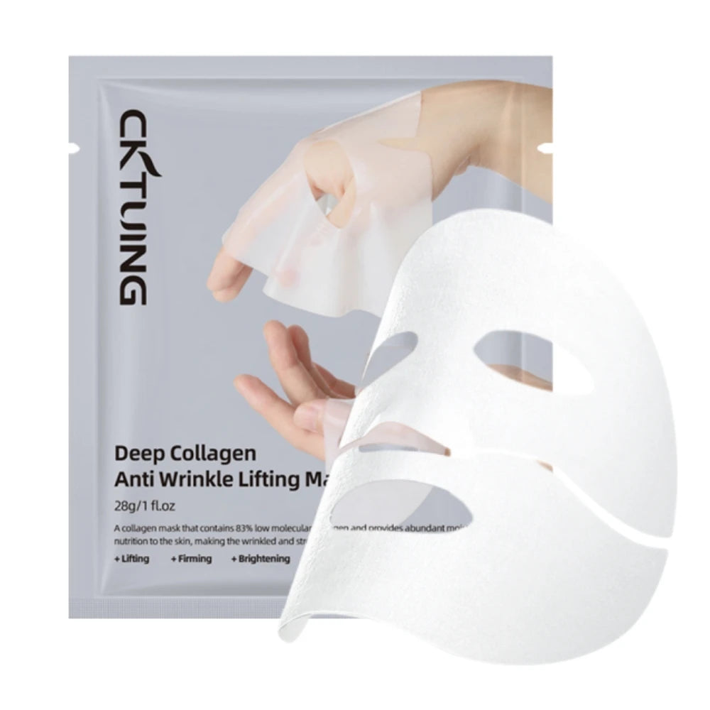 24/12Pcs Collagen Deep Mask Hydrating Face Mask Anti Wrinkle Lifting Mask Brighten Skin Tone Moisture & Smooth Skin Care Product