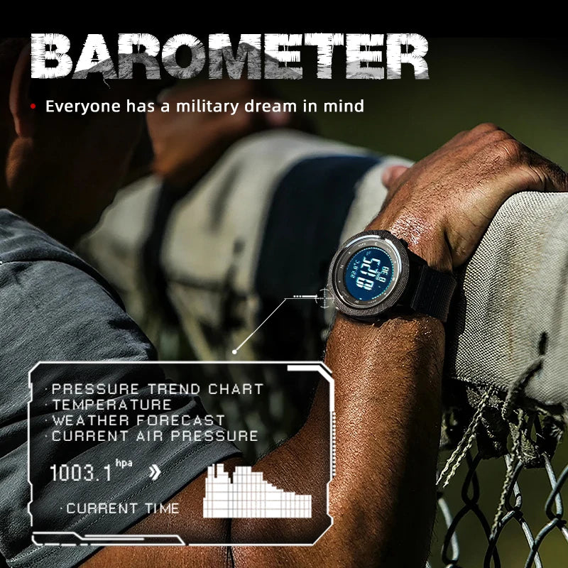 NORTH EDGE Smart Watch For Men Altimeter Barometer Thermometer Compass Military Digital Clock Outdoor Smartwatch Waterproof 50m