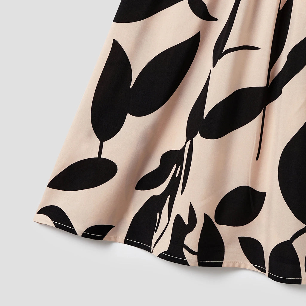 PatPat Family Matching Cross Back Floral Strap Dress and Colorblock Top Sets Suitable for Summer Season Soft and Comfortable