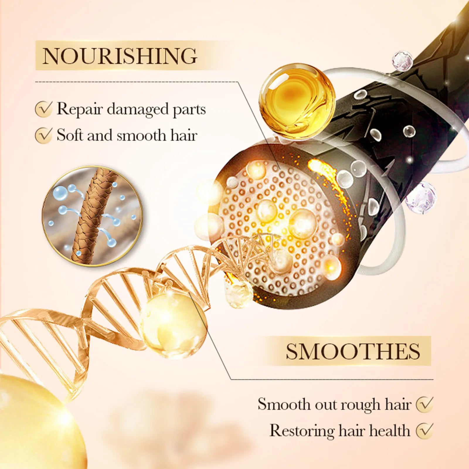 70ml Bioaqua Rice Hair Care Essential Oil Hair Growth Oil For Men And Women Hair Growth Oil Hair Care Curly Hair