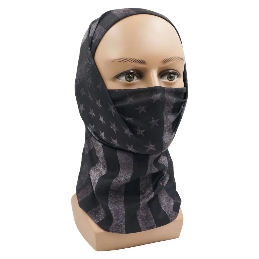 Dark Color Tube Neckchief Outdoor Sports Hair Neck Bandana Gaiter Black Grey Cycling Scarf Hiking Running Headband Men Face Mask